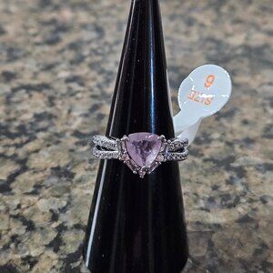 Bomb Party RBP5533 "Queen of Elegance" Purple Kunzite Fused with Quartz Sz 6